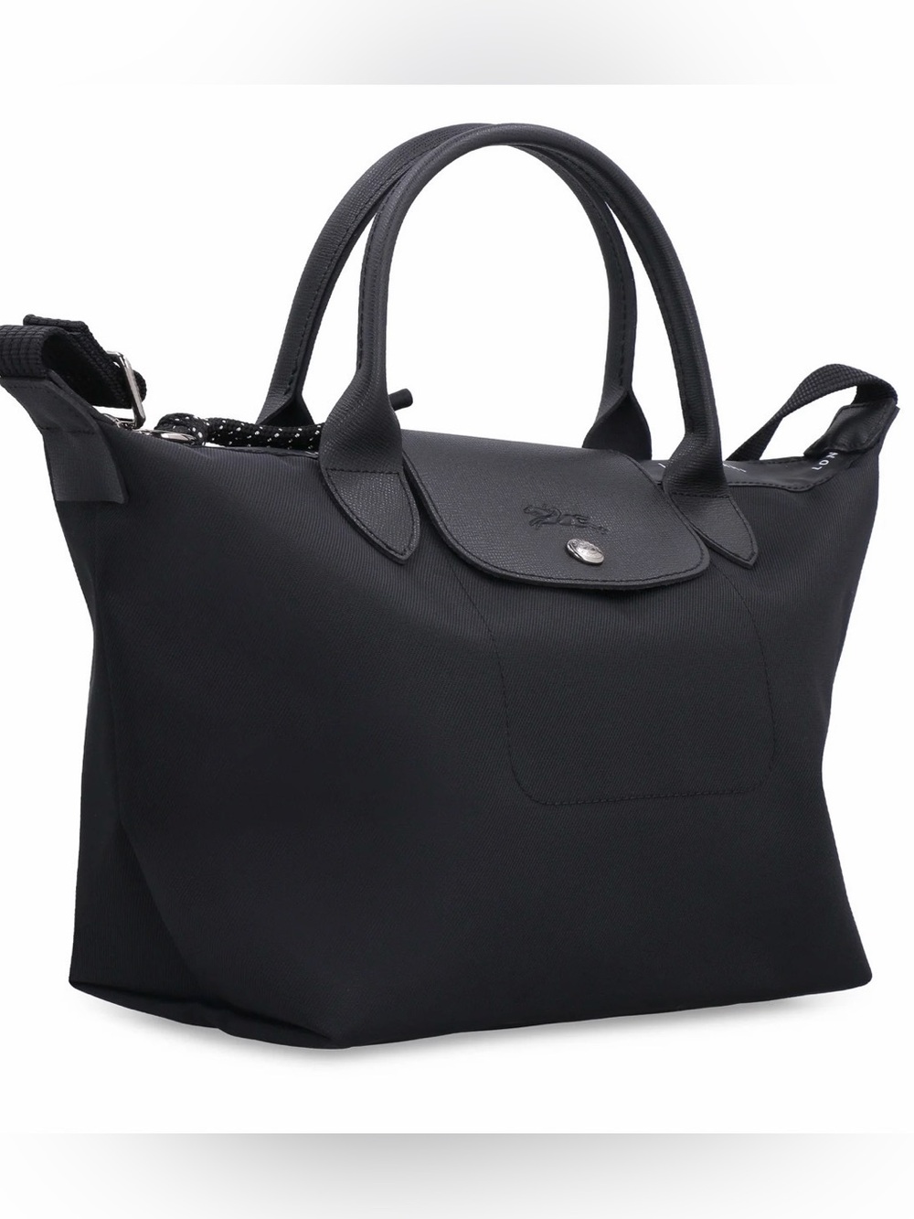 Longchamp Black Le Pliage Small Tote with Top Handles